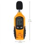 Cadrim Sonomètre numérique portable 30 dB à 130 dB avec écran LCD pour usines et routes