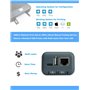 LOYALTY-SECU Serveur d'impression réseau Ethernet vers USB pour Impression d'imprimante USB2.0 Gris Pas de WiFi