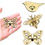 STCRERAG 3 PCS Fermoir de Sac à Main en Alliage de Zinc Papillon Abeille Oiseau Mignon Verrou Tournant Antirouille Lock Sac à Ma