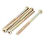 sourcing map M8 x 120mm vis tête hexagonale creuse vis boulon ton Bronze 5 pcs