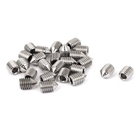 sourcing map Vis Pointeau Conique pour Poignée de Porte Vis Sans Tête Hexagonale M8x12mm Acier Inoxydable 25pcs