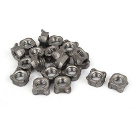 sourcing map soudez Écrous M8 Carré UNC Grossier Carbone Acier Machine Vis Gris Paquet de 20