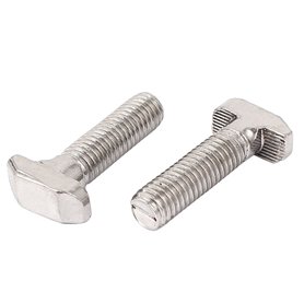 sourcing map Filetage M8 acier inoxydable T rainure Baisse Goujon vis boulon coulissante 35mm 2pcs
