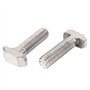 sourcing map Filetage M8 acier inoxydable T rainure Baisse Goujon vis boulon coulissante 35mm 2pcs