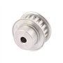 sourcing map XL18 18 dents 6mm 10mm largeur courroie synchrone à bride double poulie distribution