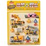BULKEE Voiture Jouet Enfants 8 Pièces Véhicules de Chantier Jouet Mini Tractopelle DIY Vehicules de Chantier Kit Cadeau Jeu Educ