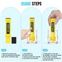 GlasFlength PH Mètre Numérique, Digital LCD Testeur de Qualité de l'eau Plage de Mesure pour 0-14 PH 0,01 PH Portable Compteur P