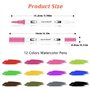 Double Pointe Feutres Aquarelle et Stylos de Couleurs Mandala Aquarelle Brush Pen Tw