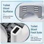 HEKOBAG Tabouret de Toilette Physiologique, Tabouret pour Toilette 38,5 x 20 x 18 cm, Tabouret de Toilette en Plastique Robuste,