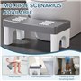 HEKOBAG Tabouret de Toilette Physiologique, Tabouret pour Toilette 38,5 x 20 x 18 cm, Tabouret de Toilette en Plastique Robuste,