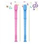 MaNeaz 2 Pièces Bleu + Rose Instrument De Musique Enfant Flute Enfant Flûte À Bec Enfants Flûte À Bec Scolaire Soprano Plastique