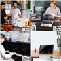 Readaeer Support de lecture portable Support livre de cuisine pour cuisine et bureau en métal pliable