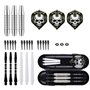 Flechette Pointe Plastique 18 grammes, 3 Fléchettes avec 6 Ailettes et 50 Pointes 50 Joints Toriques en Caoutchouc, Set de Flech