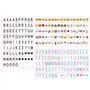 Emsmil Lettres Nombres Symboles et Emojis Signe 85 Noir 85 Coloré Lettres nombres 85 Emoji Signe pour A4 Lightbox Boîte Lumineus
