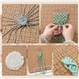 ADERTOS Planche en Macramé Tableau de Projet en Macramé Planche de Projet Macramé Double Face Macramé Board Planche à Macramé av