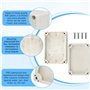 ADERTOS 4PCS Boîte de Dérivation Etanche IP65 Boîtes de Jonction Blanc Boîte de Projet Electronique Boîte de Connexion de Câblag