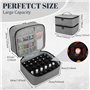 ADERTOS Trousse de Maquillage Organisateur de Vernis à Ongles Gris Sac de Rangement pour Vernis à Ongles Etui à Vernis à Ongles 