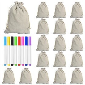 DTYGUIXE 50 Petits Sacs en Coton Mousseline avec Cordon de Serrage - Pochon Tissu pour Bijoux