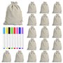DTYGUIXE 50 Petits Sacs en Coton Mousseline avec Cordon de Serrage - Pochon Tissu pour Bijoux