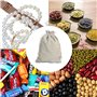 DTYGUIXE 50 Petits Sacs en Coton Mousseline avec Cordon de Serrage - Pochon Tissu pour Bijoux, Pièces, Épices (14*10cm) - Inclus