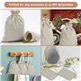 DTYGUIXE 50 Petits Sacs en Coton Mousseline avec Cordon de Serrage - Pochon Tissu pour Bijoux, Pièces, Épices (14*10cm) - Inclus