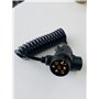 Zephyrix Rallonge Remorque 7 Broches 2m Étanche IP67, Câble Universel en Laiton avec Connecteur Mâle à Mâle Anticorrosion pour C