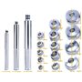 FreeTec 17pcs Kit d'outils de roulement de roues Outil d'extracteur de roulement d’éléments de pression pour le montage et la re