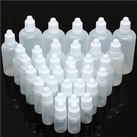 Lot de cinq flacons souples compte-gouttes pour gouttes oculaires