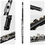 Andoer Western Concert Flûte Argent-Nickel Plaqué 16 Trous C Key Instrument à Vent avec Cork Gants Graisse Chiffon de Nettoyage 