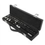 Andoer Western Concert Flûte Argent-Nickel Plaqué 16 Trous C Key Instrument à Vent avec Cork Gants Graisse Chiffon de Nettoyage 