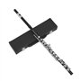 Andoer Western Concert Flûte Argent-Nickel Plaqué 16 Trous C Key Instrument à Vent avec Cork Gants Graisse Chiffon de Nettoyage 