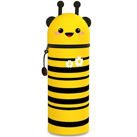GDFJBG Trousse Ecole 2 en1 en Silicone Souple - Trousse Silicone Verticale