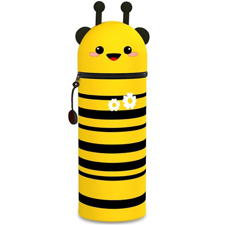 GDFJBG Trousse Ecole 2 en1 en Silicone Souple - Trousse Silicone Verticale