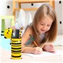 GDFJBG Trousse Ecole 2 en1 en Silicone Souple - Trousse Silicone Verticale, Kawaii Requin Trousse Porte-Stylo de Table,Porte-Plu