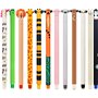YNOUYRS Trousse Ecole 2 en1 en Silicone Souple-Set thème animalier stylos à encre gel effaçables