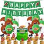 44PCS Football Américain Ensemble D'Anniversaire De Ballon Football Américain Decoration Gateau BannièRe D'Anniversaire Annivers