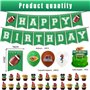 44PCS Football Américain Ensemble D'Anniversaire De Ballon Football Américain Decoration Gateau BannièRe D'Anniversaire Annivers