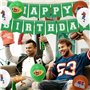 44PCS Football Américain Ensemble D'Anniversaire De Ballon Football Américain Decoration Gateau BannièRe D'Anniversaire Annivers