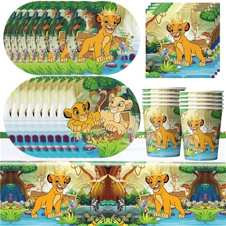 51PCS Lion Thème Couverts De Fête