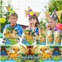 51PCS Lion Thème Couverts De Fête, King Vaisselle De Fête d'Anniversaire Ensemble De Vaisselle Anniversaires Fournitures De Déco