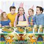 51PCS Lion Thème Couverts De Fête, King Vaisselle De Fête d'Anniversaire Ensemble De Vaisselle Anniversaires Fournitures De Déco