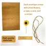 10 Pièces Rétro Kraft Fait à La Main, Fleurs Séchées Carte Postale Décorée, Enveloppes Vierges pour Noël Fête des Mères Saint-Va