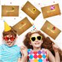 10 Pièces Rétro Kraft Fait à La Main, Fleurs Séchées Carte Postale Décorée, Enveloppes Vierges pour Noël Fête des Mères Saint-Va