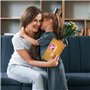 10 Pièces Rétro Kraft Fait à La Main, Fleurs Séchées Carte Postale Décorée, Enveloppes Vierges pour Noël Fête des Mères Saint-Va