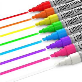 Kassa propose un paquet de 10 marqueurs à craie liquide multicolores néon non toxiques