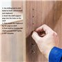 Gasea 100pcs Nickelé Ø5mm Taquets Pour Étagères Support d'Étagère Métallique Goujons de Support d'Étagère, Broches à Chevilles P