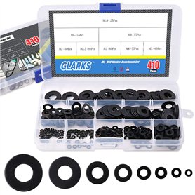 Glarks Assortiment de 410 rondelles plates métriques M2 M2