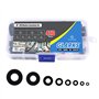 Glarks Assortiment de 410 rondelles plates métriques M2 M2,5 M3 M4 M5 M6 M8 M10 en alliage plaqué zinc noir