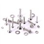 Glarks 665 pcs Acier inoxydable 304 M3 M4 M5 M6 Phillips Vis à tête plate Boulons et écrous Plat joints d'étanchéité Rondelles r