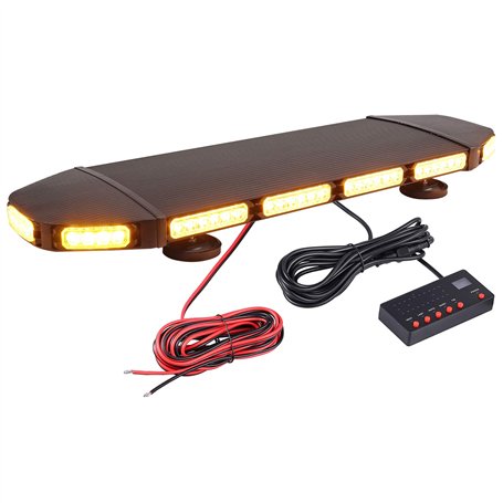 PROZOR 72 LED Lumière Clignotante d'avertissement d'urgence Magnétique IP65 étanche Balise rotative 21 Modes de Flash Lumière St